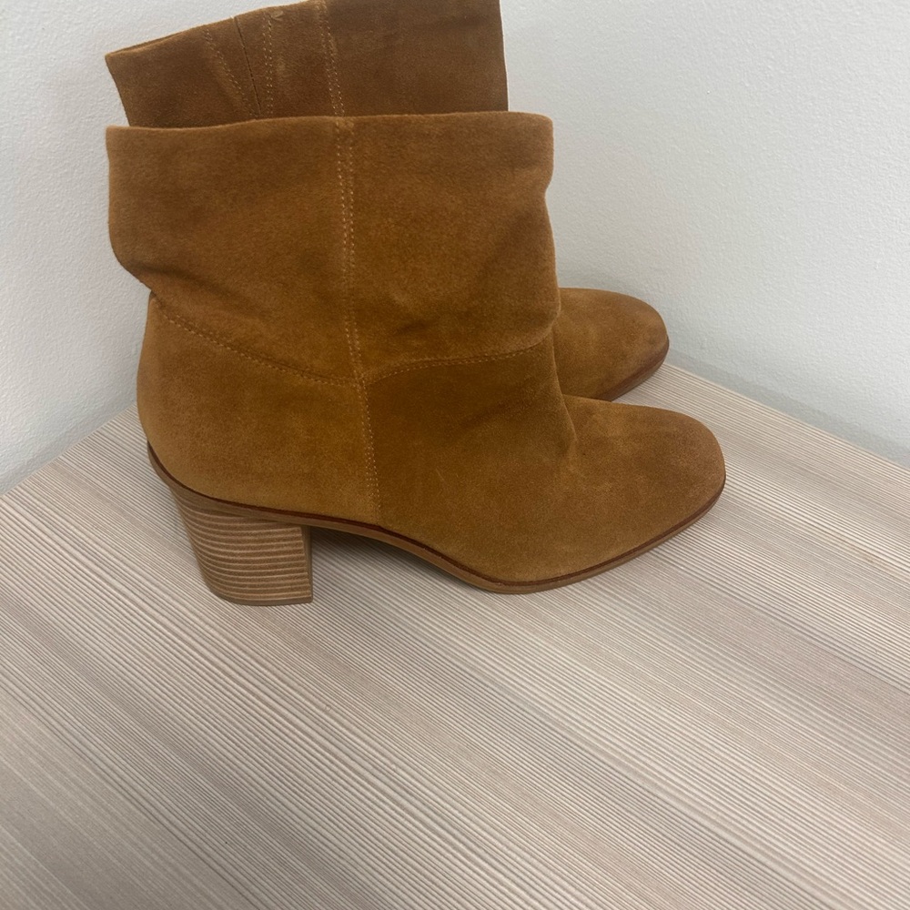 Lucky Brand Tan Suede Heeled Boots